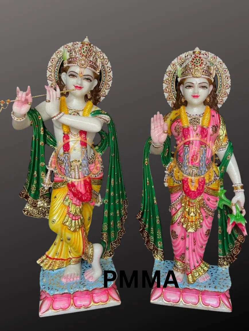 Marble Radha Krishna statue