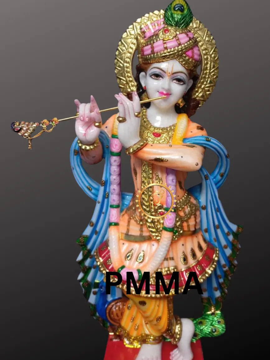 Multi Colour Radha Krishna Murti - 12 Inches
